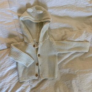 Cozy Cream Knit Baby Cardigan
